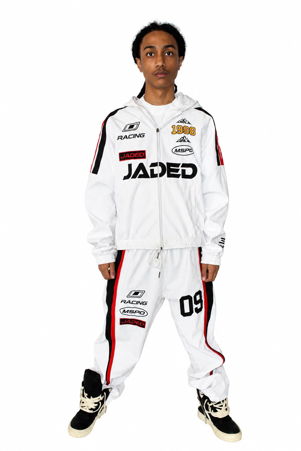 WHITE RACE JADED SET