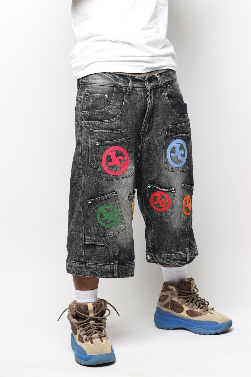 JADED DEMIN POCKET JORTS
