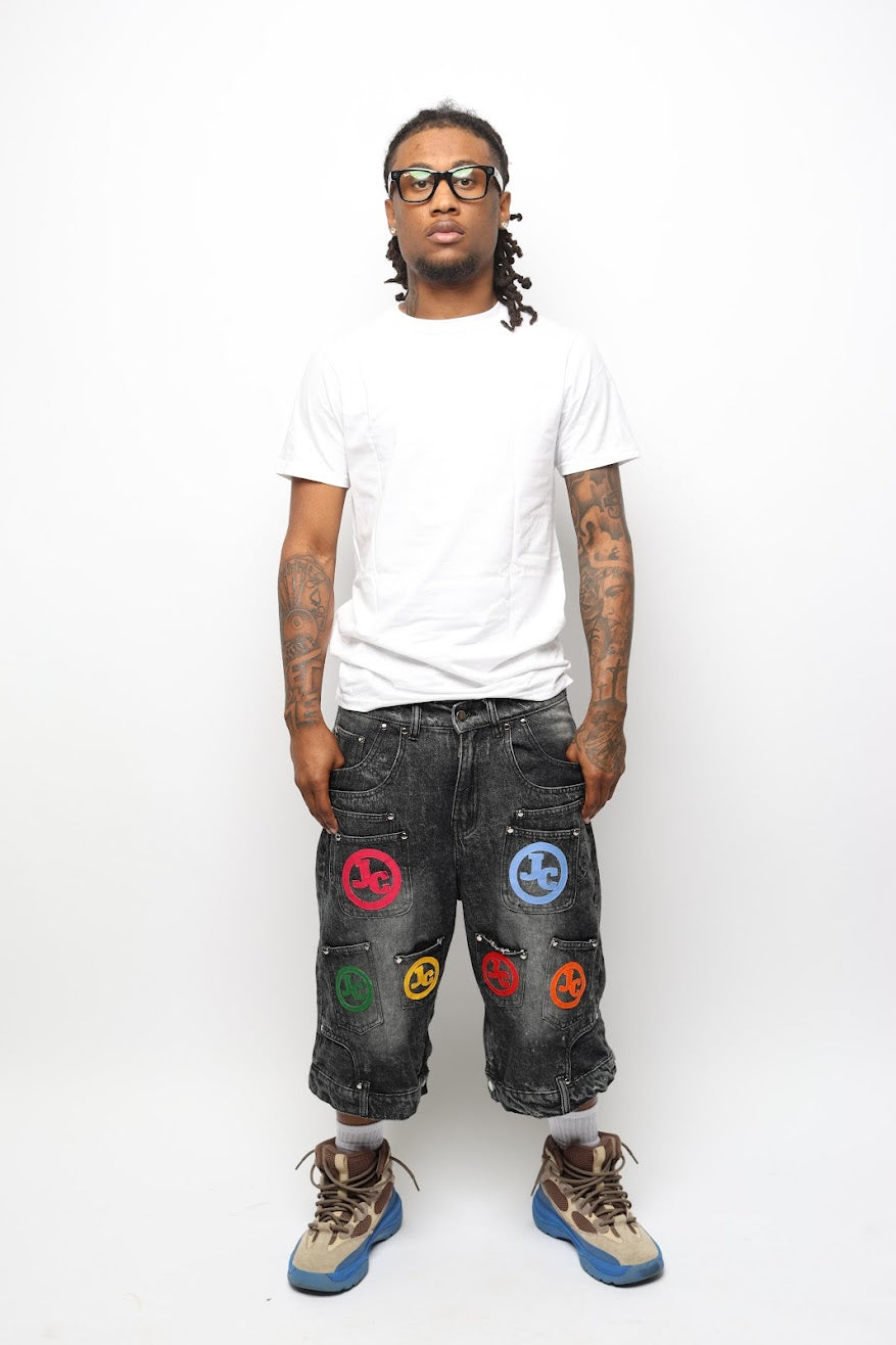 JADED DEMIN POCKET JORTS