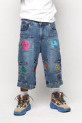 JADED DEMIM POCKET JORTS